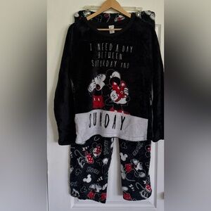 Disney Black and White Mickey Mouse Kids Pajama Set